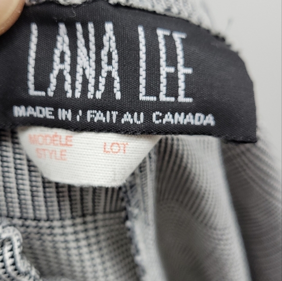 Lana Lee Womens Black and White Herringbone High Waist Buissness Pants Size 16 - Picture 9 of 13